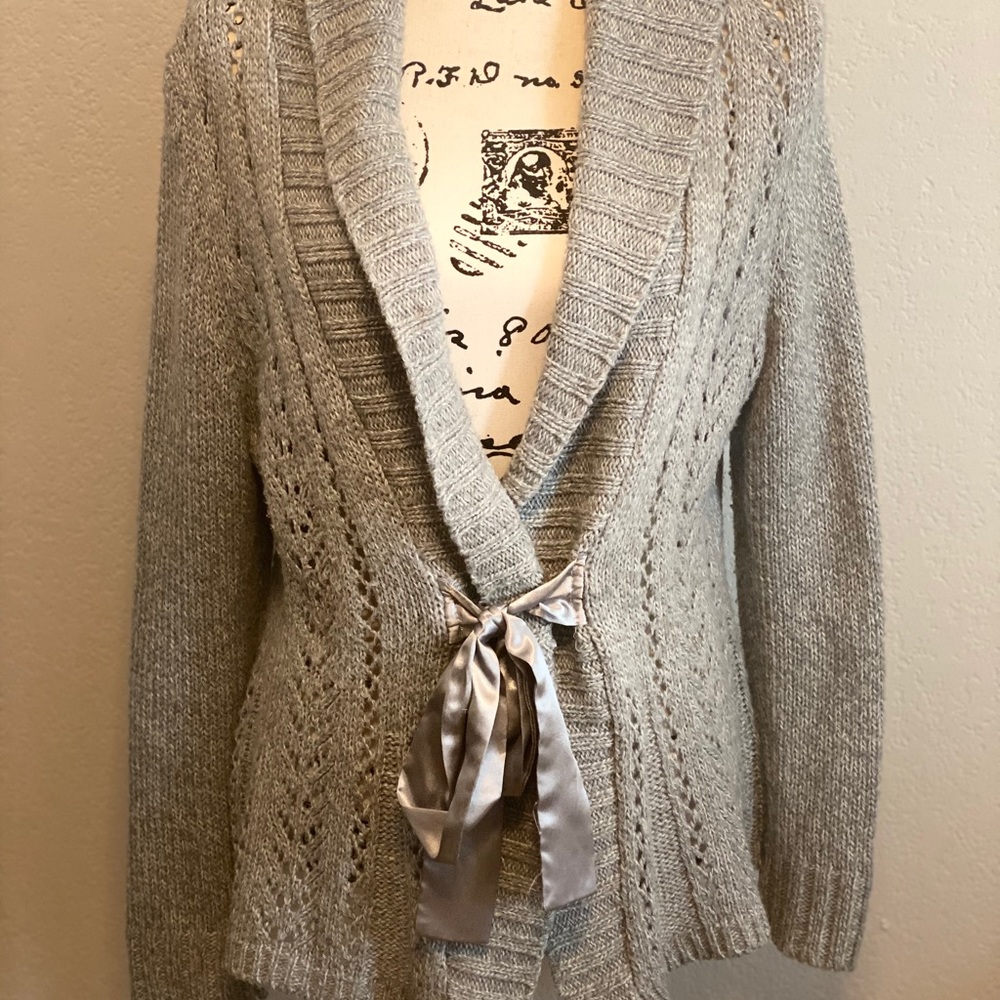 Carolyn Taylor Grey sweater jacket Size PL